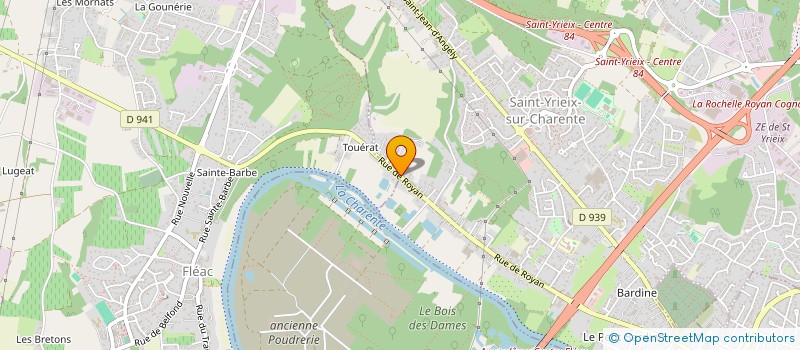 localisation de l'entreprise LYSIANNE B à SAINT-YRIEIX-SUR-CHARENTE