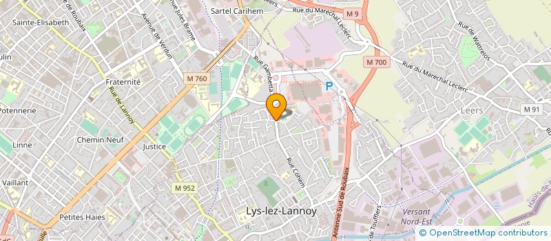 localisation de l'entreprise LYSSELEN à LYS-LEZ-LANNOY