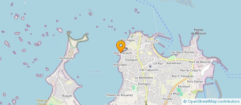 localisation de l'entreprise LYWANN à ROSCOFF