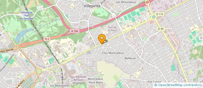 localisation de l'entreprise M.2.A AUTOMOBILE à VILLEPINTE