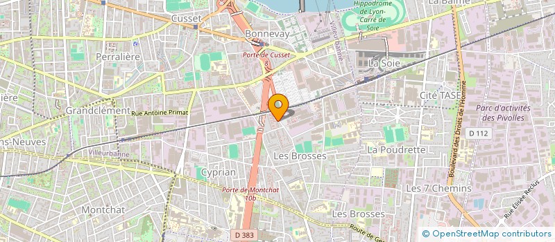 localisation de l'entreprise M 2 D à VILLEURBANNE