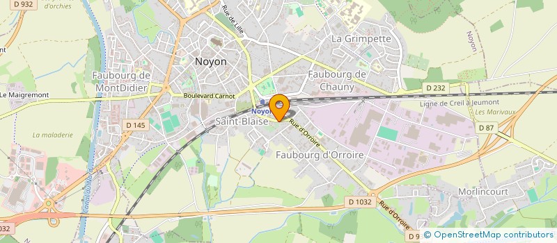localisation de l'entreprise M.2.F à NOYON