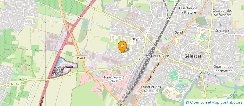 localisation de l'entreprise M 2 I PEINTURE  SELESTAT