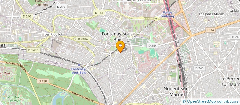 localisation de l'entreprise M.3.C à FONTENAY-SOUS-BOIS