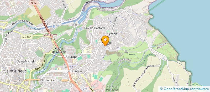 localisation de l'entreprise M 3 CREATION à SAINT-BRIEUC