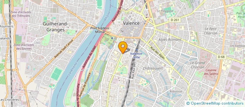 localisation de l'entreprise M 75 à VALENCE