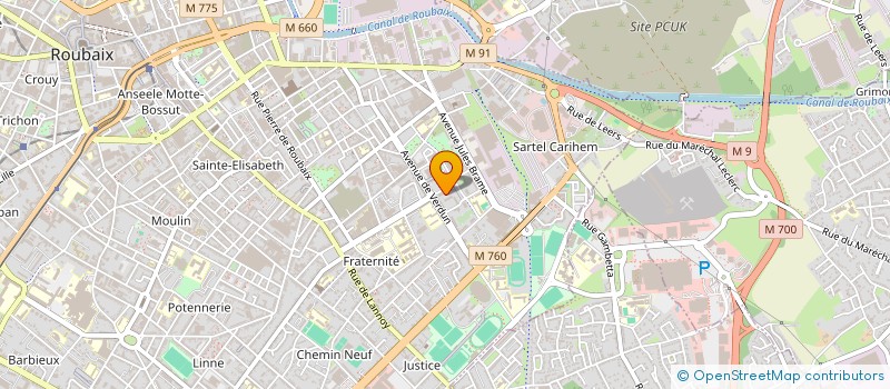 localisation de l'entreprise M.A  ROUBAIX