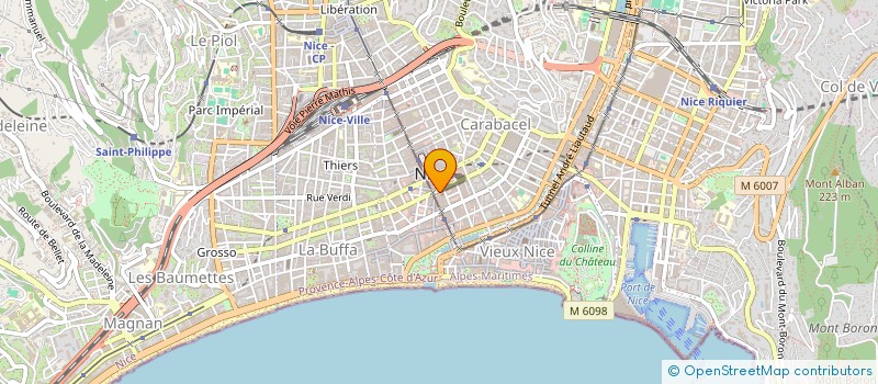 localisation de l'entreprise M.A à NICE