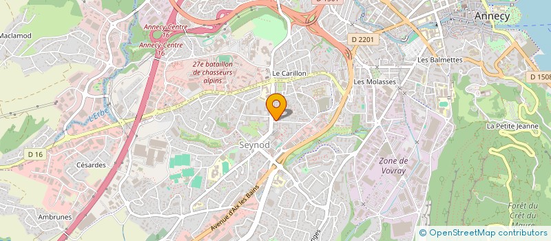 localisation de l'entreprise M. A. à ANNECY