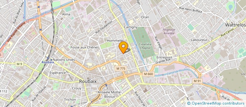 localisation de l'entreprise M&A à ROUBAIX