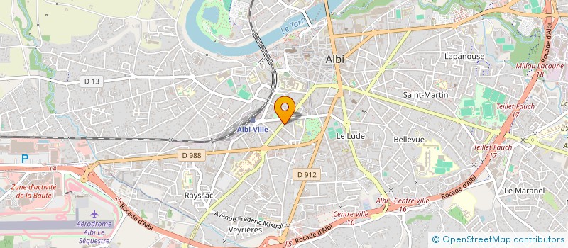 localisation de l'entreprise M.A à ALBI