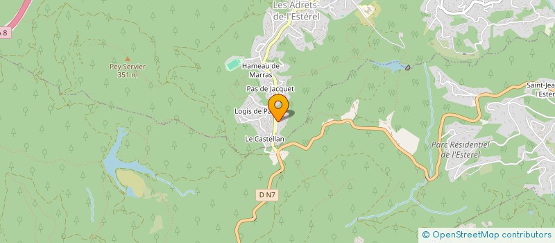 localisation de l'entreprise M.A  LES ADRETS-DE-L'ESTEREL