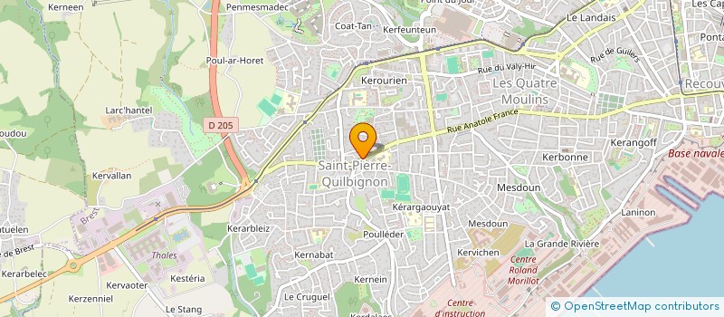 localisation de l'entreprise M.A à BREST