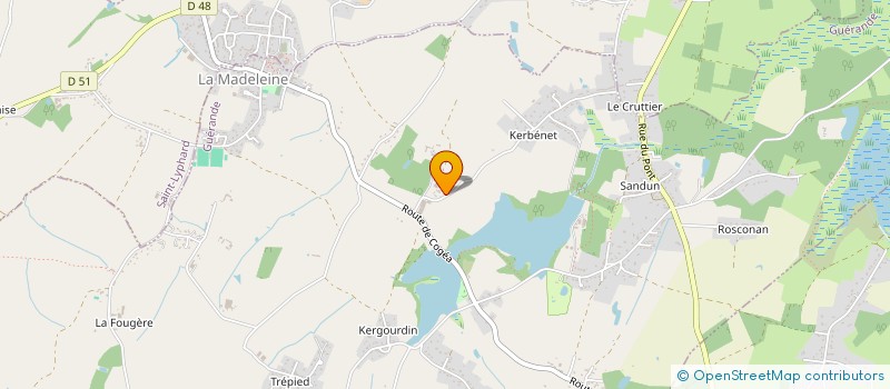 localisation de l'entreprise M.A.B.  GUERANDE