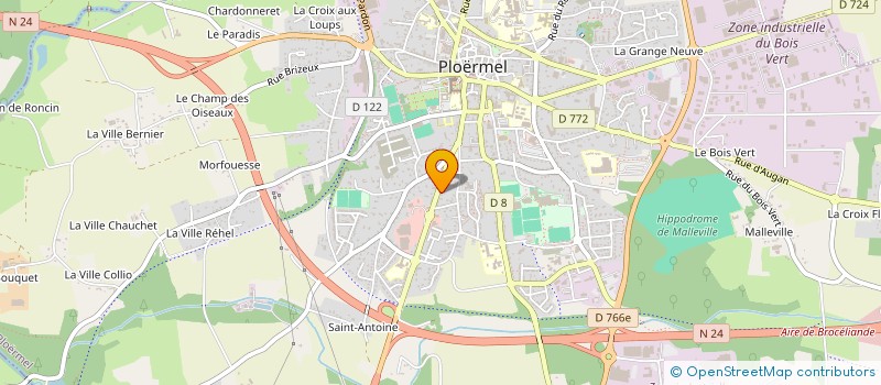 localisation de l'entreprise M.A BATICREATIF RENOV  PLOERMEL