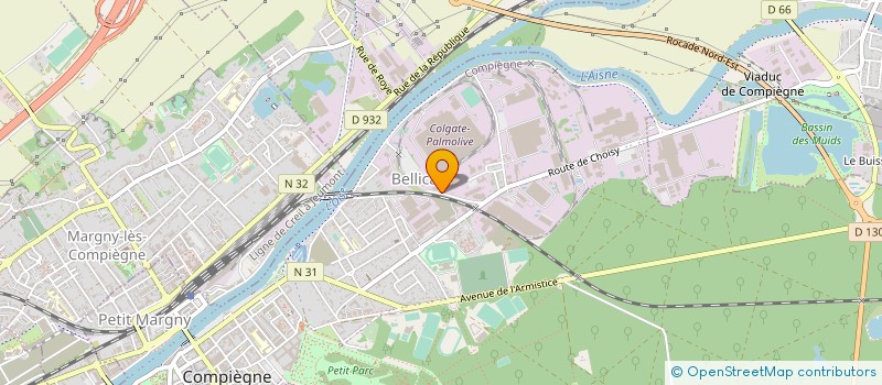 localisation de l'entreprise M.A. BROCHETTE à COMPIEGNE