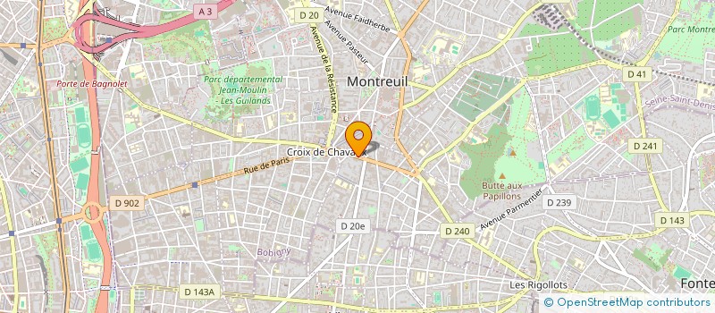 localisation de l'entreprise M-A BUREAUTIQUE à MONTREUIL