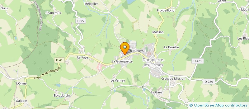 localisation de l'entreprise M.A.C à DOMPIERRE-LES-ORMES