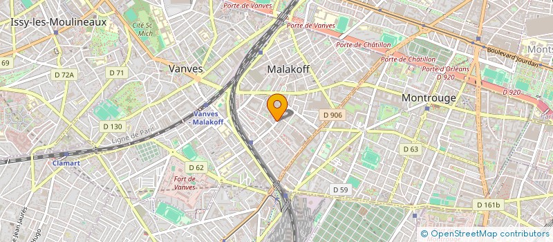 localisation de l'entreprise M.A.C COUVERTURE à MALAKOFF