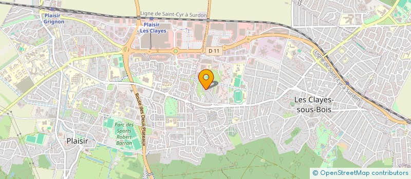 localisation de l'entreprise M.A.D.  LES CLAYES-SOUS-BOIS