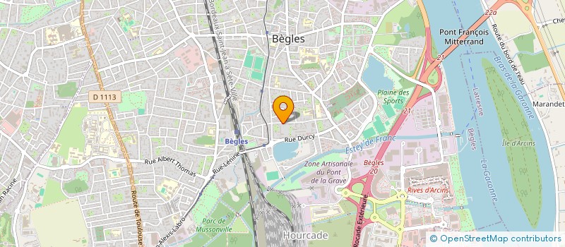 localisation de l'entreprise M.A.D. à BEGLES
