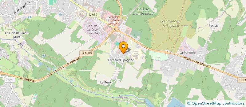 localisation de l'entreprise M.A.D.OUEST 16 à SOYAUX