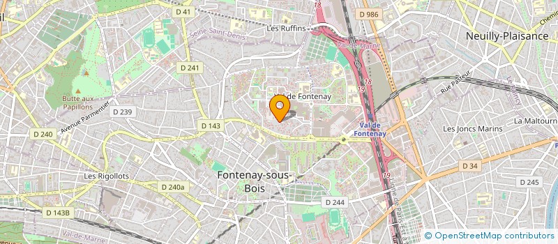 localisation de l'entreprise M.A DECO à FONTENAY-SOUS-BOIS