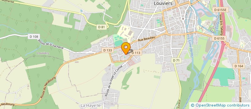 localisation de l'entreprise M.A DISTRIBUTION à LOUVIERS