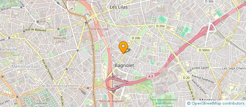 localisation de l'entreprise M.A ENERGIE à BAGNOLET