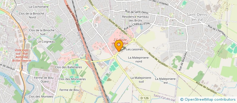 localisation de l'entreprise M.A.ETANCHEITE EURL à SAINT-JEAN-LE-BLANC