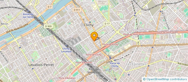 localisation de l'entreprise M.A.F. à CLICHY