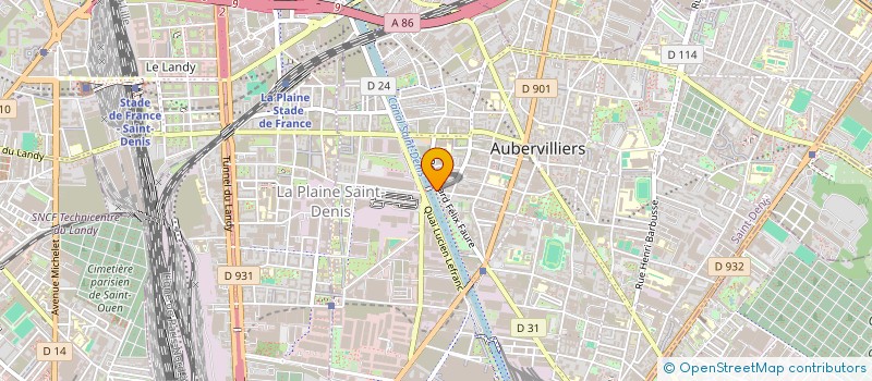 localisation de l'entreprise M A FRUITS  AUBERVILLIERS