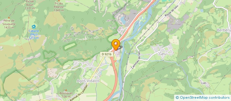 localisation de l'entreprise M.A.G LAPLAGNE  AGOS-VIDALOS