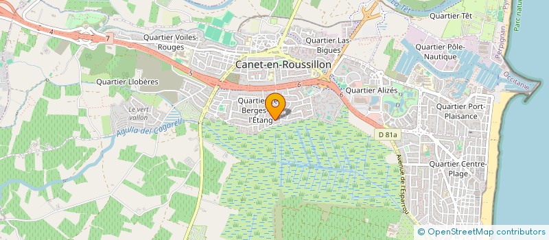 localisation de l'entreprise M.A.H.L.A à CANET-EN-ROUSSILLON