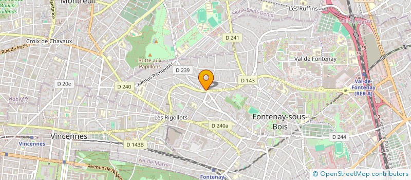localisation de l'entreprise M.A. HOLDING à FONTENAY-SOUS-BOIS