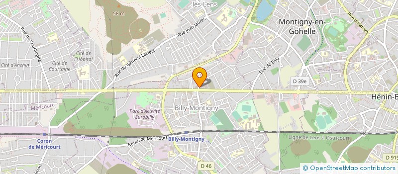 localisation de l'entreprise M.A IMMOBILIER à BILLY-MONTIGNY