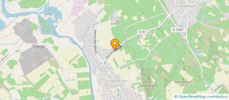 localisation de l'entreprise M.A.J  LIGNAN-SUR-ORB