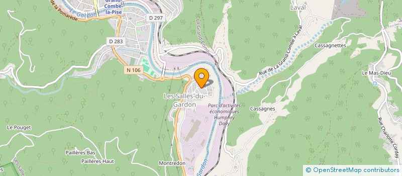 localisation de l'entreprise M.A.K. ELECTRICITE  LES SALLES-DU-GARDON