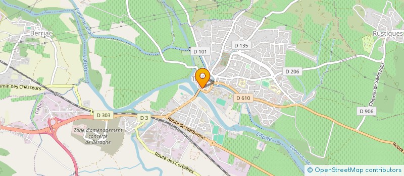 localisation de l'entreprise M.A.L.P.  TREBES