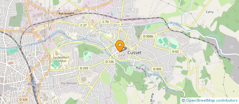 localisation de l'entreprise M.A.M. à CUSSET