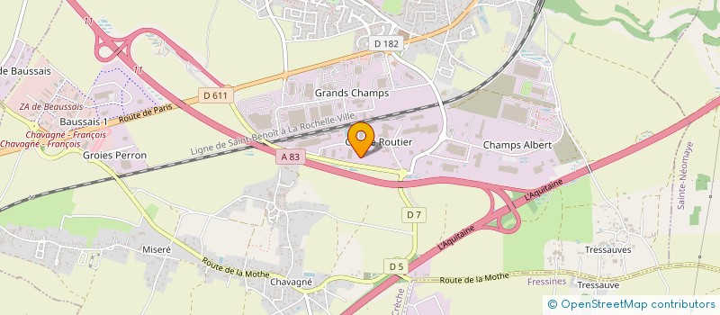 localisation de l'entreprise M.A.M.V.  LA CRECHE