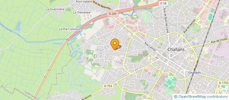 localisation de l'entreprise M.A.N. à CHALLANS