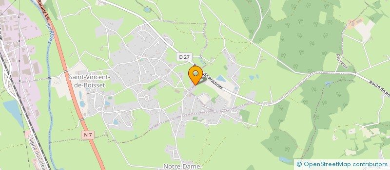 localisation de l'entreprise M.A.N. DISTRIBUTION  SAINT-VINCENT-DE-BOISSET