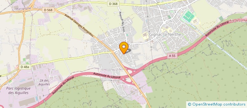 localisation de l'entreprise M.A.P.E.  GIGNAC-LA-NERTHE
