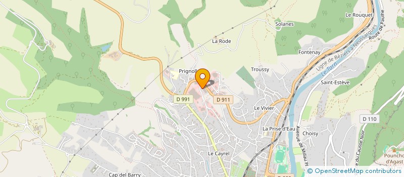 localisation de l'entreprise M.A. PHARMACIE à MILLAU