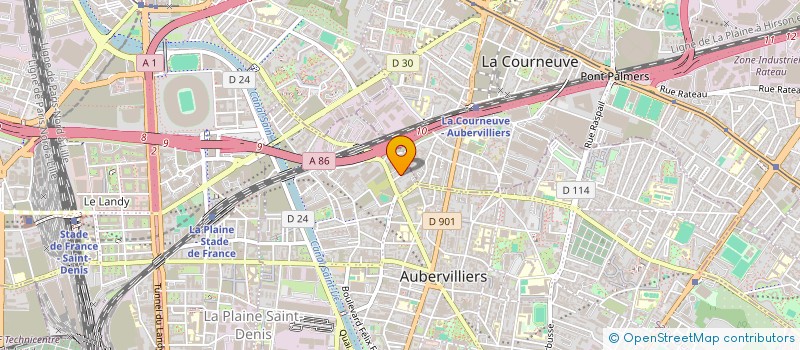 localisation de l'entreprise M.A POSE SERVICES à AUBERVILLIERS