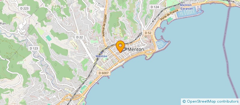 localisation de l'entreprise M.A.R.E. à MENTON