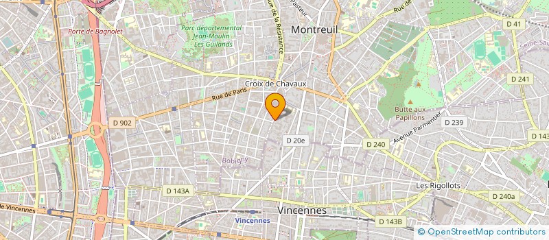 localisation de l'entreprise M.A.S à MONTREUIL