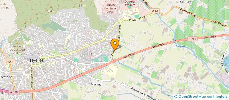 localisation de l'entreprise M.A.S.  HYERES