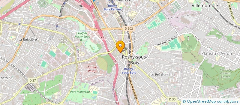 localisation de l'entreprise M.A.S RENOV à ROSNY-SOUS-BOIS